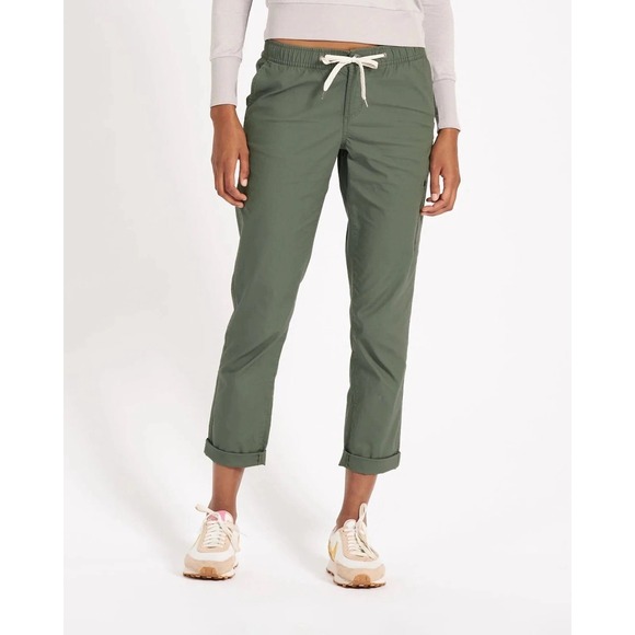 Vuori Pants - Vuori Womens Ripstop Pants Army Green Size S Organic Cotton Athlesiure Gorpcore